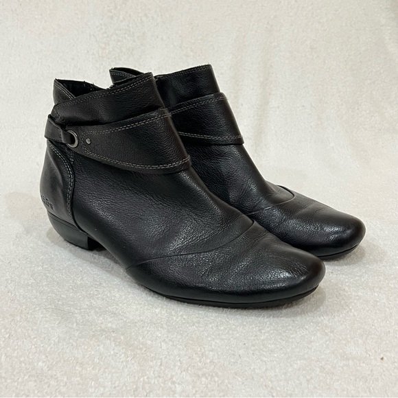 Taos Black Addition Leather Ankle Boot Size 9.5 - Picture 5 of 12